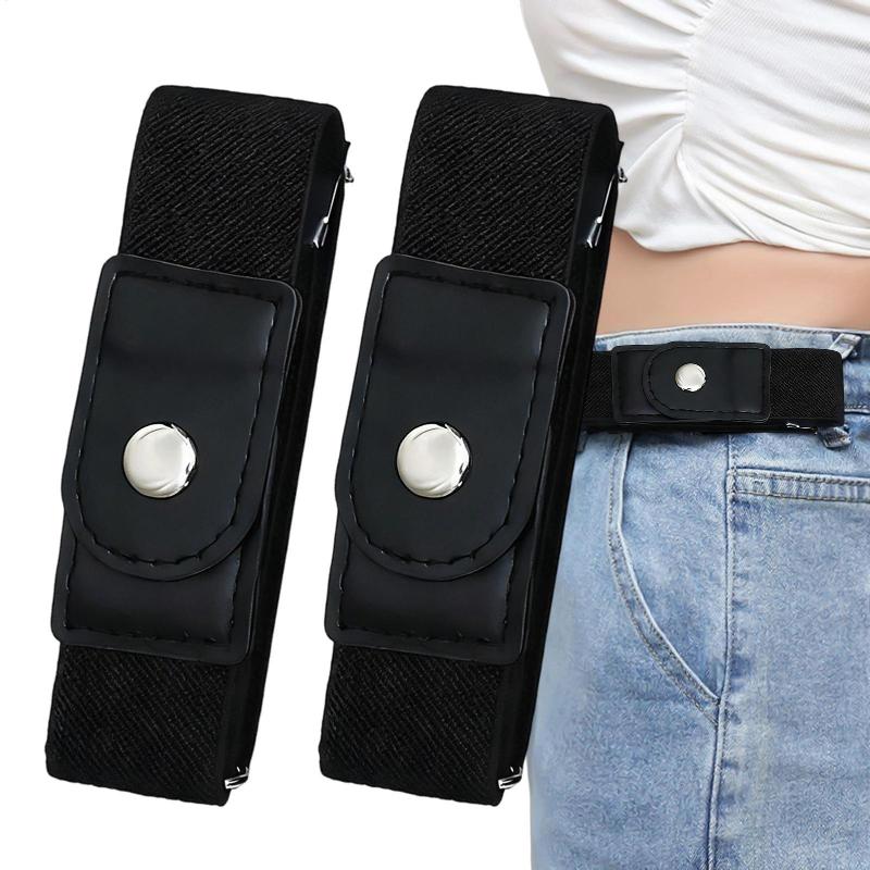 Women Formal Wear With Jeans - Elastic No Buckle Belt Adjustable Waistband