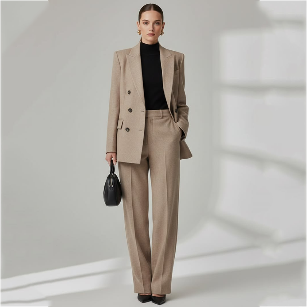 Women'S Formal Wear Jackets - Womne's Double Breasted Suit Straight Fit