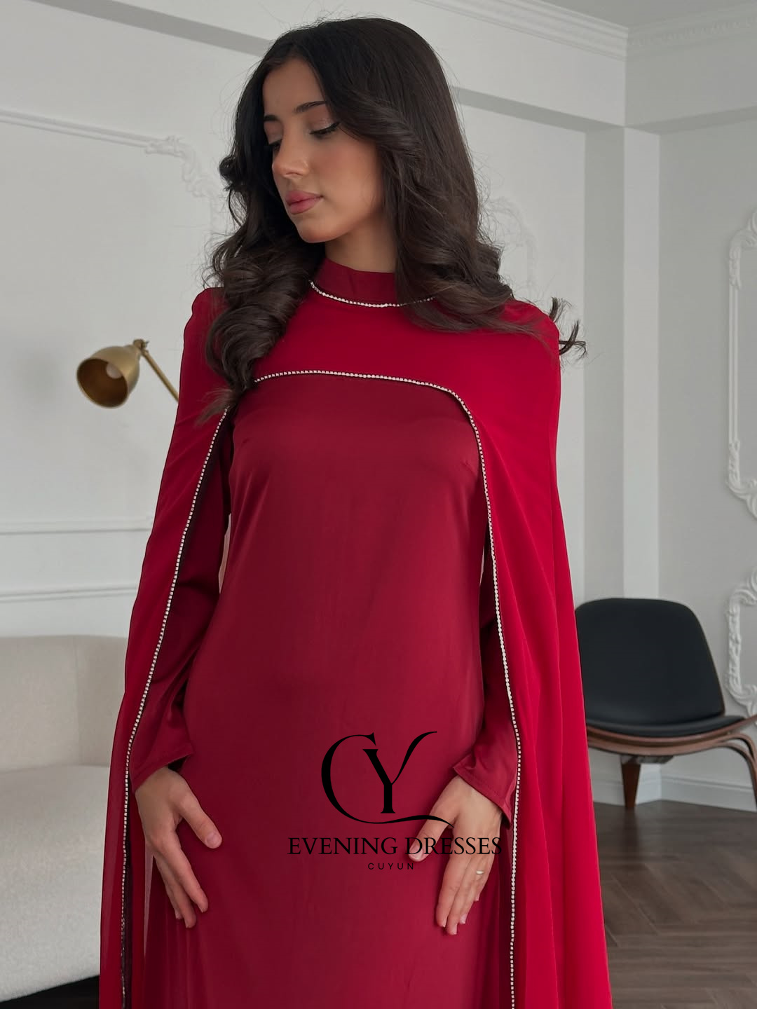 CUYUN Red Saudi Women Evening  - Women Formal Wear Dubai review and price