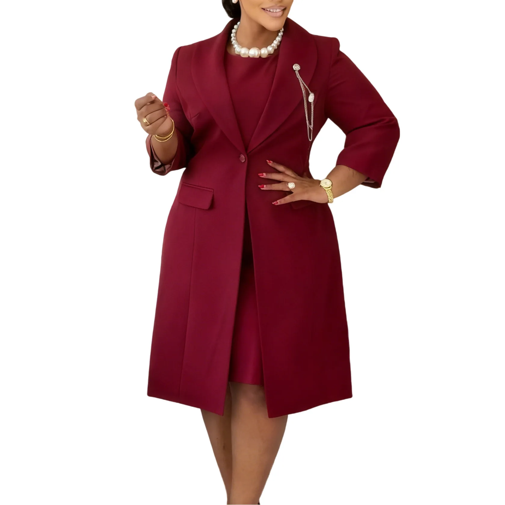 Office Ladies Elegant Two Piec - Women Formal Wear Dubai review and price