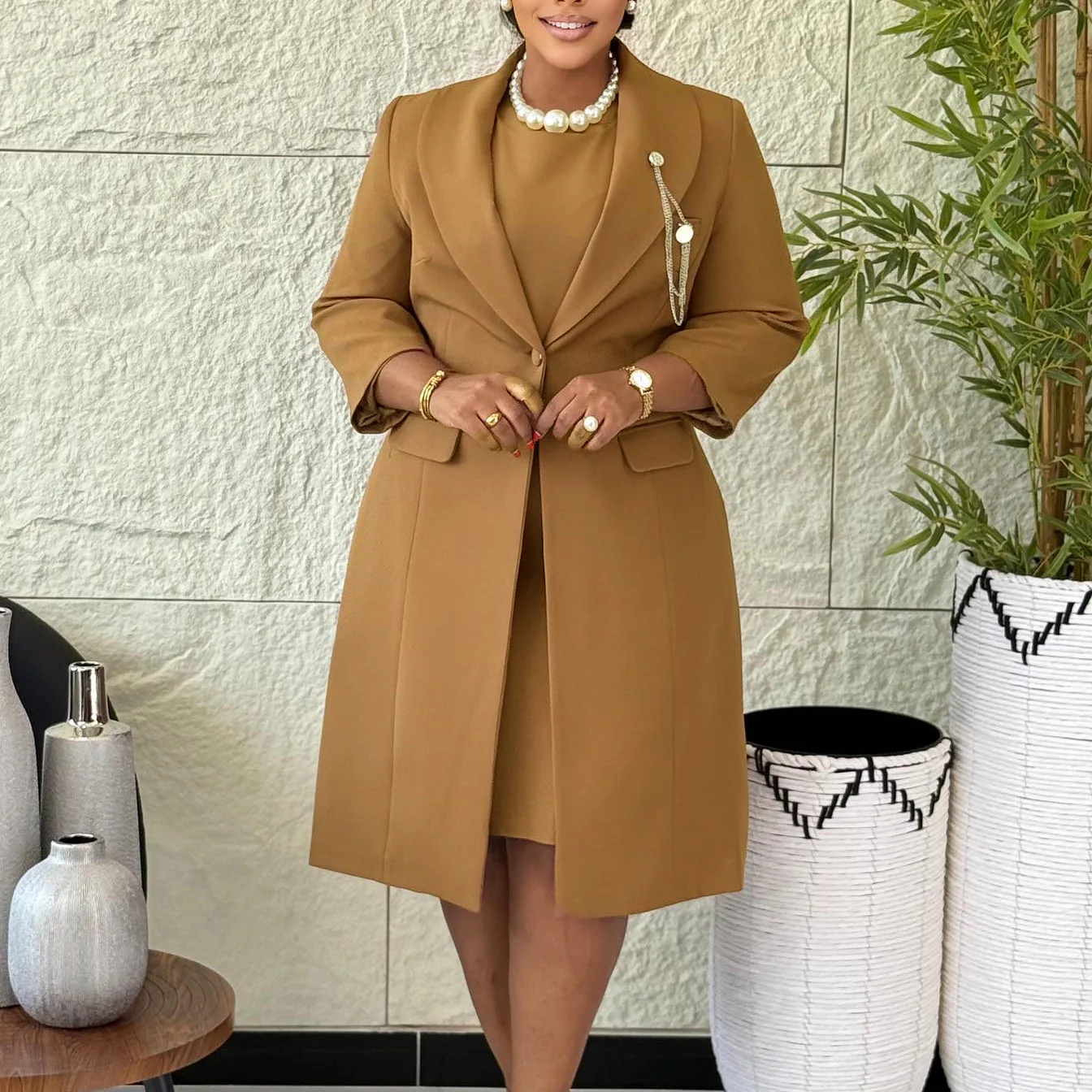 Office Ladies Elegant Two Piec - Women Formal Wear Dubai review and price