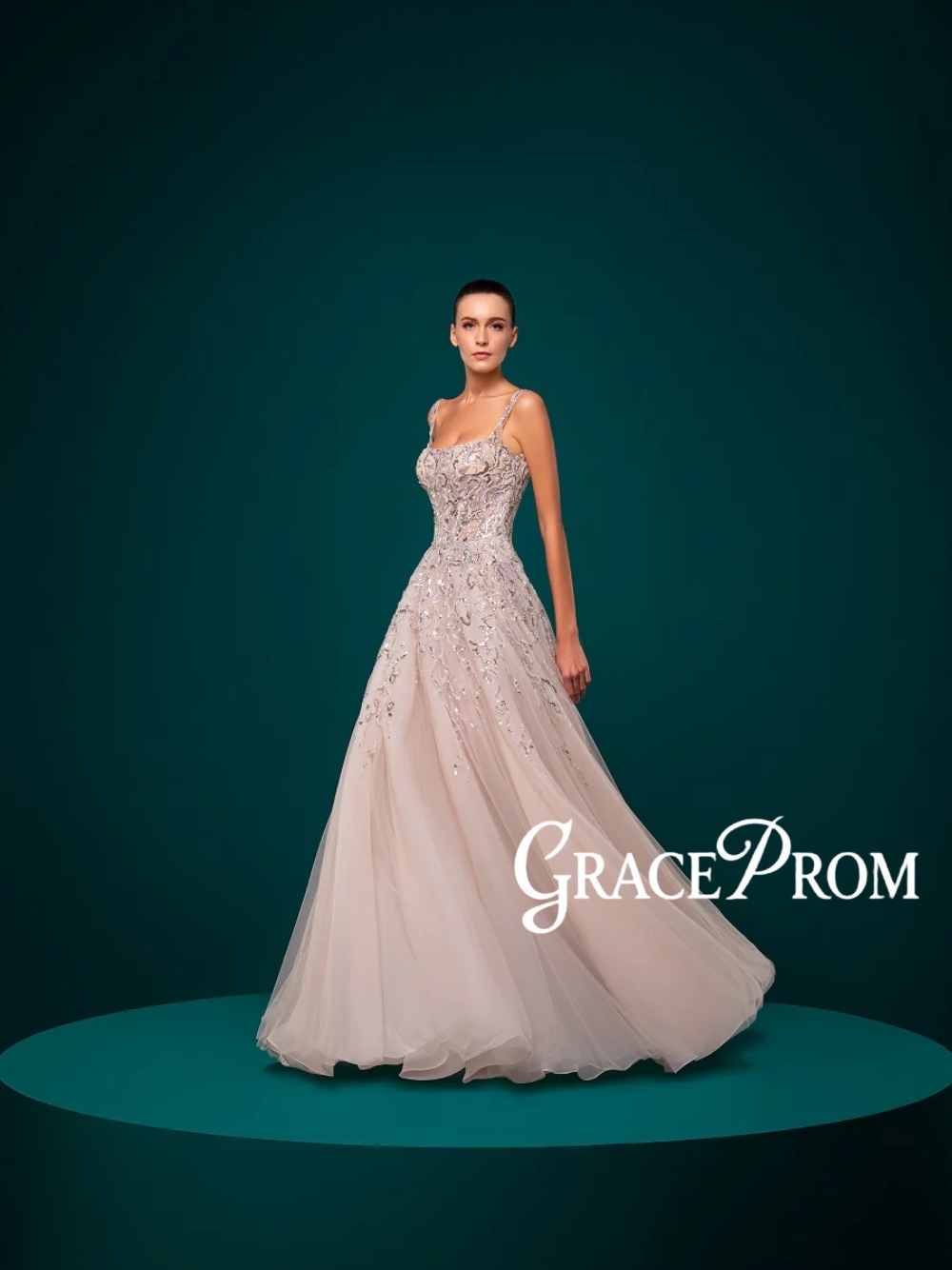 Elegant Square Neck Evening Dr - Women Formal Wear Dubai review and price