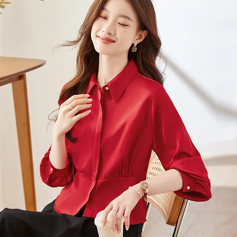 Long Sleeve Shirts Womens Cott - Women Formal Blouses For Evening Wear review and price