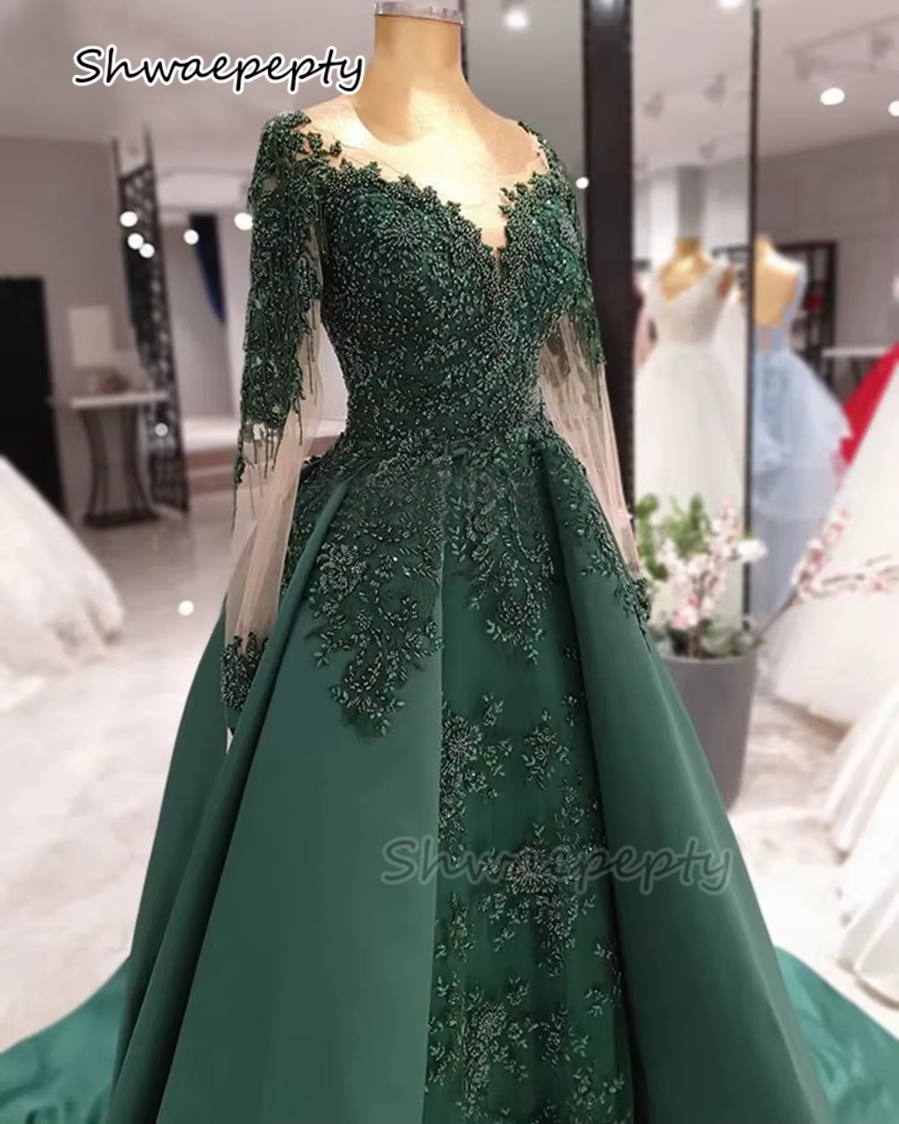 Elegant Hunter Green Evening D - Women Formal Wear Dubai review and price