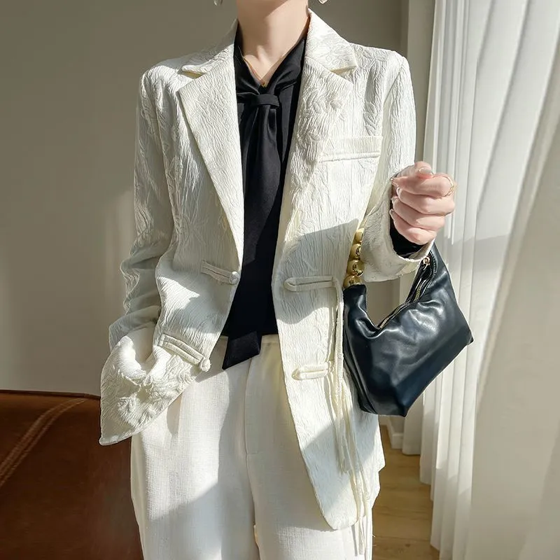 Women's White Textured Blazer  - Women'S Formal Wear Jackets review and price