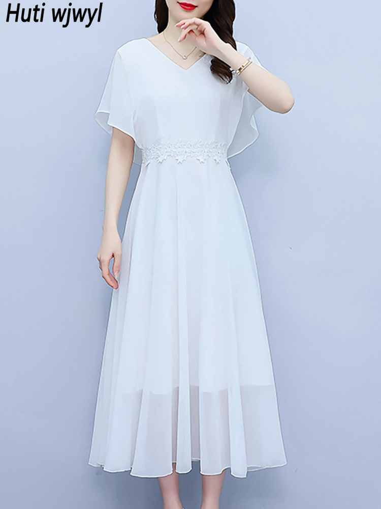 Summer White Chiffon Elegant P - Formal Wear Gowns For Women review and price
