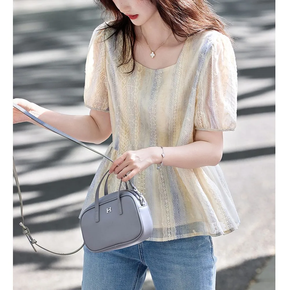 Women Korean Style Loose Puff  - Women Formal Blouses For Evening Wear review and price