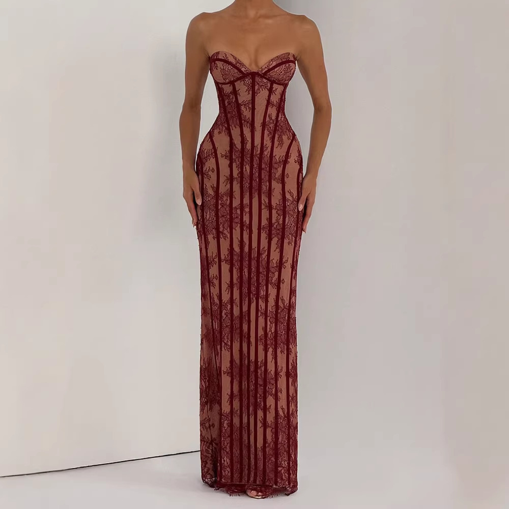 Strapless Bodycon Maxi Dress f - Formal Wear Gowns For Women review and price