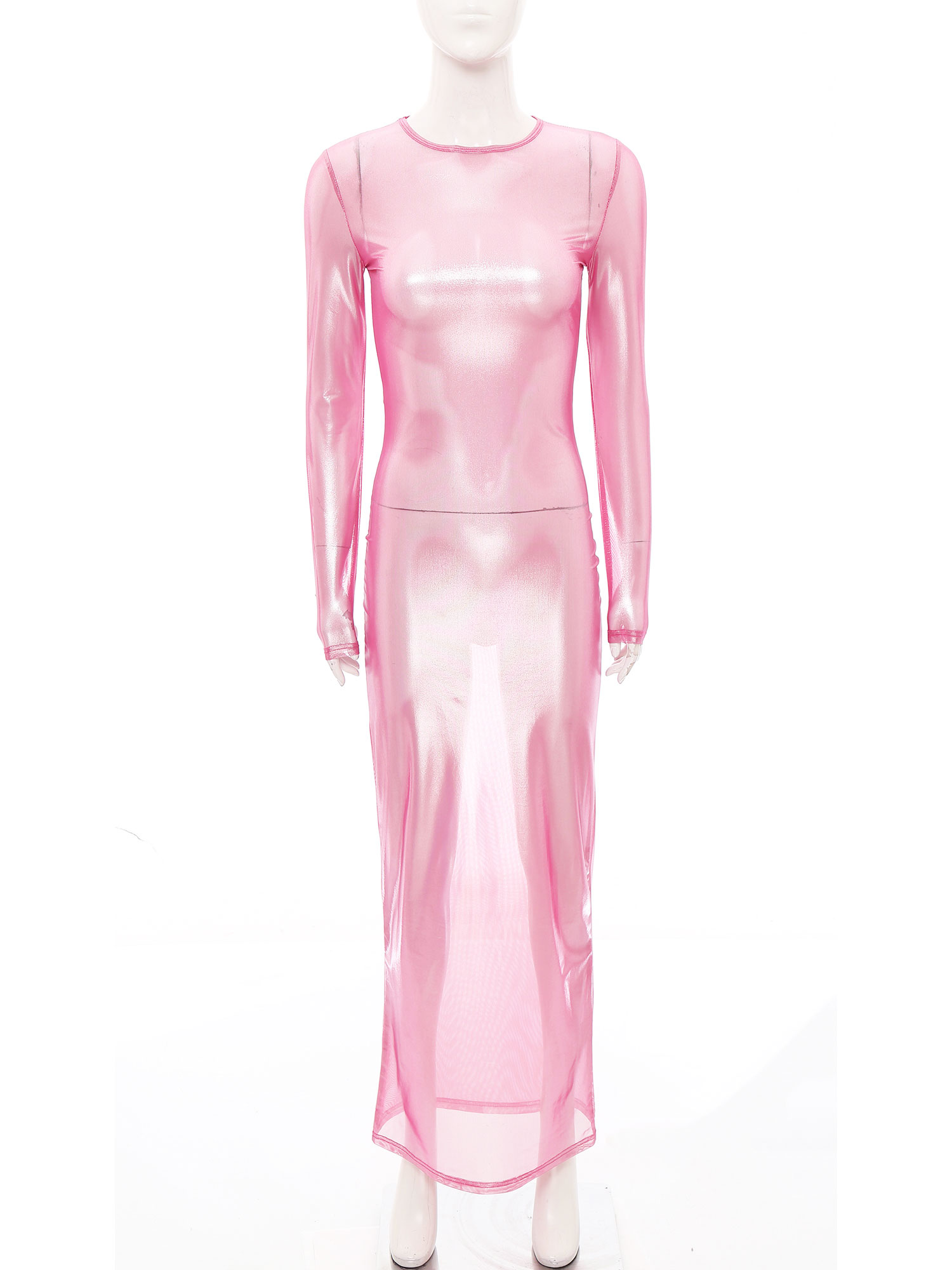 Womens Shiny Metallic Sheer Lo - Formal Wear Gowns For Women review and price