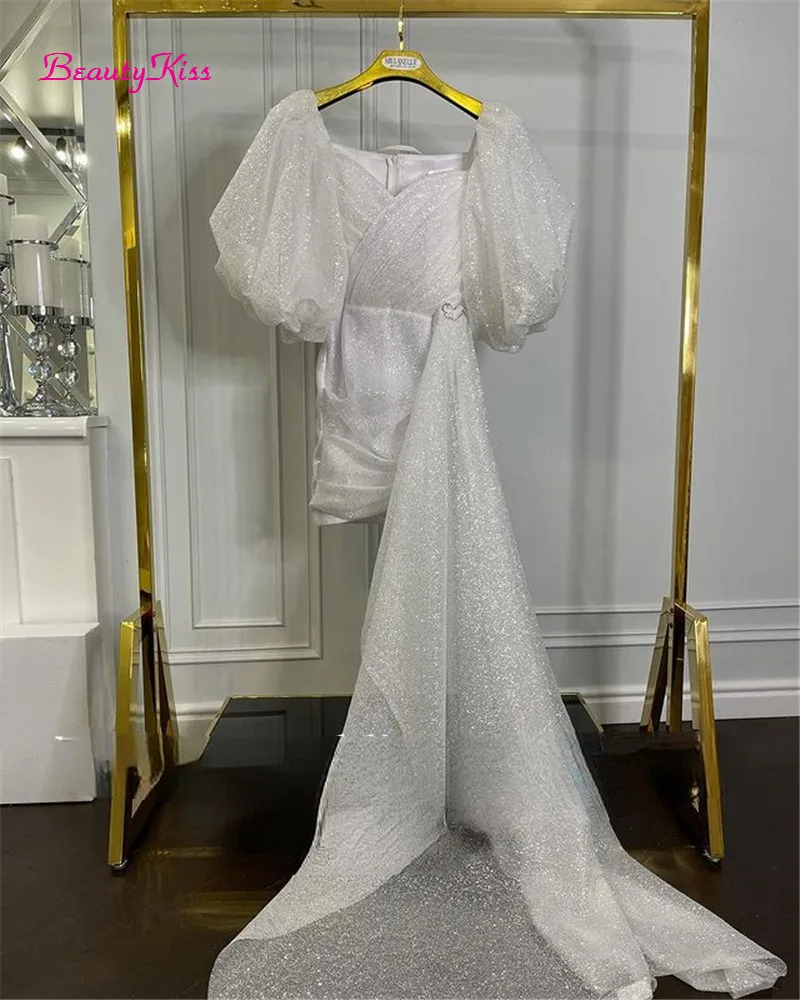Shimmer Short Wedding Dress Pu - Women Formal Wear Dubai review and price