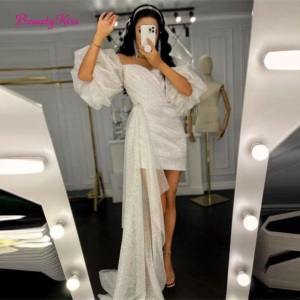 Shimmer Short Wedding Dress Pu - Women Formal Wear Dubai review and price